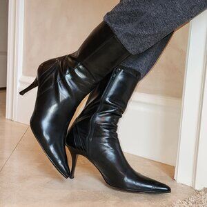 Cole Haan Black Gwynne Calf Boots - size 8.5